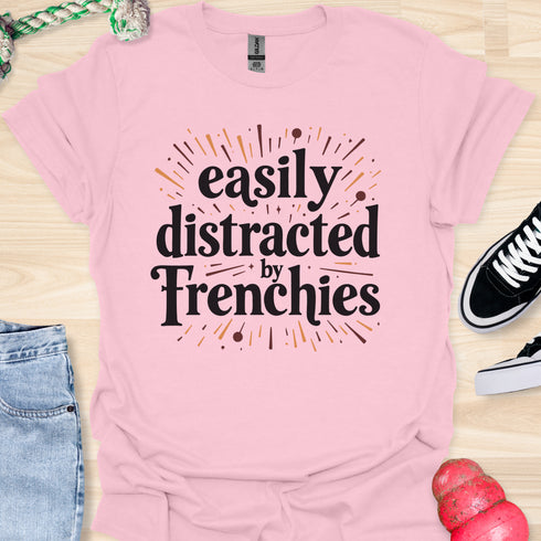 Easily distracted by frenchies - V8 - Shooting Stars T-Shirt